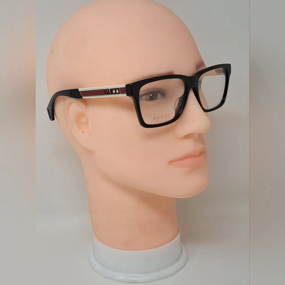 NWT Gucci Men's Eye Glasses Frames GG0466OA 001 Rectangle Retainer 56-15-150 - Picture 4 of 16